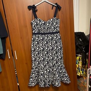 J Crew floral dress with ribbon straps